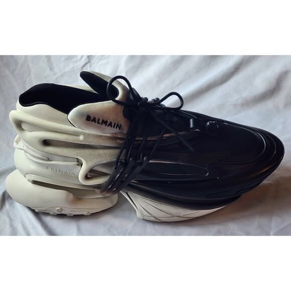 Balmain Unicorn Black White Sz 45 / US 12 Neoprene Sneakers Shoes Runners main image 4